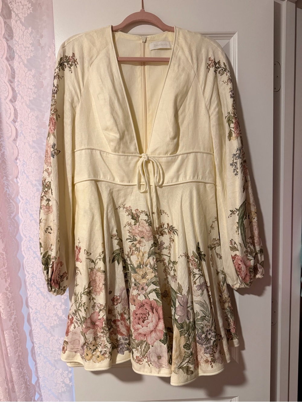 Zimmermann Waverly Plunge mini dress size AU3 / US 8-10